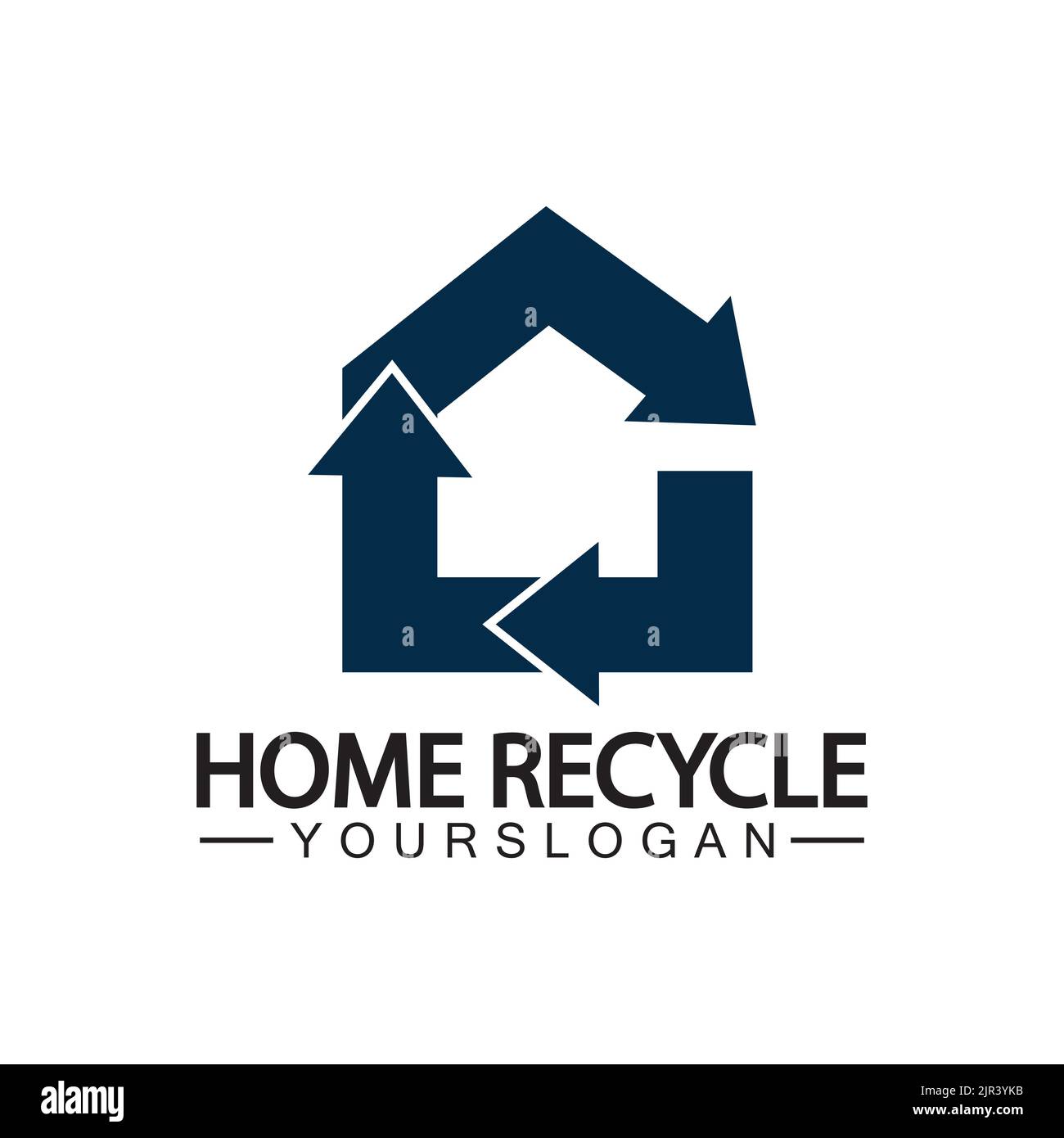 House home recycle logo icon vector illustration design Stock Vector