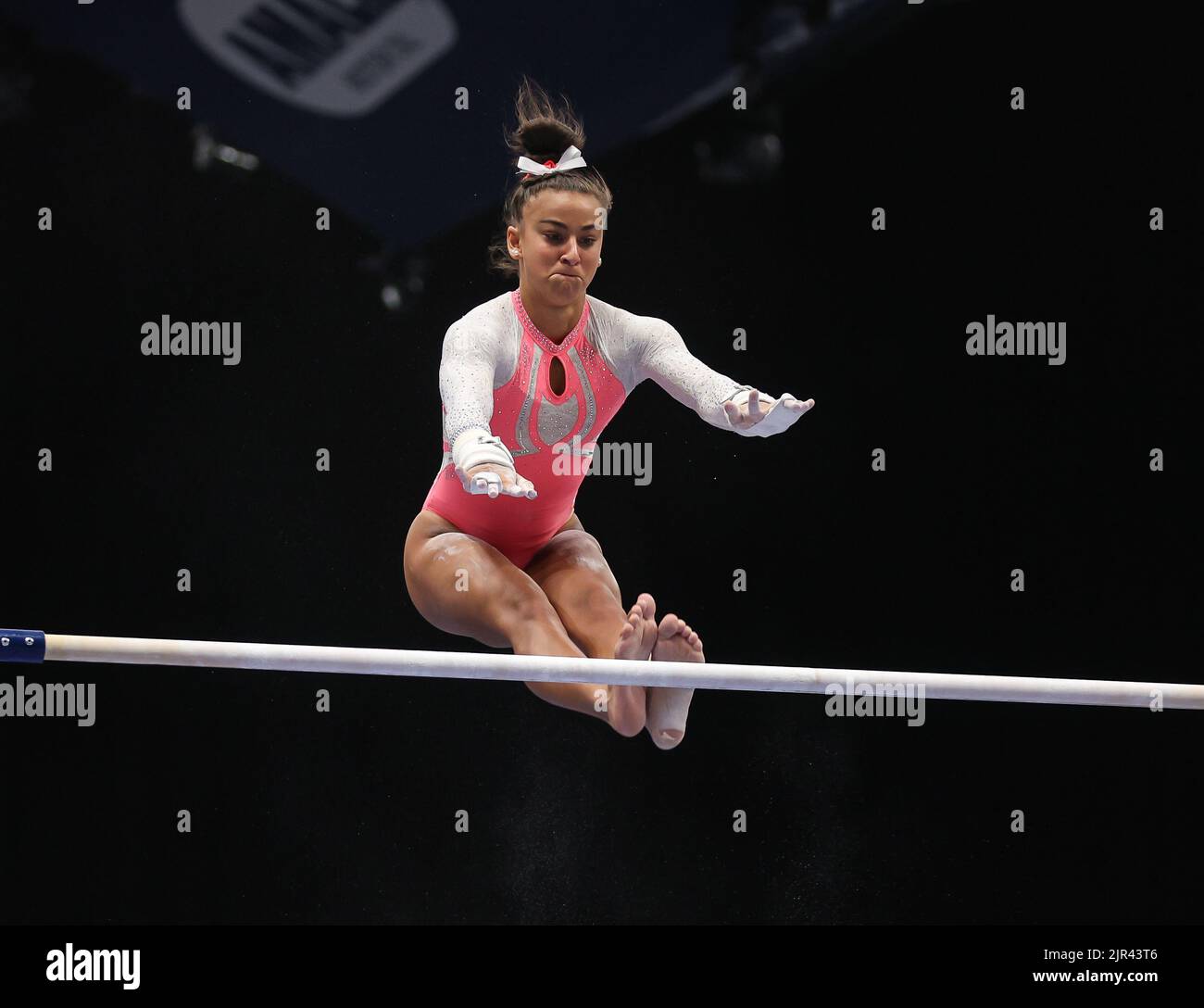 Tampa, FL. US, August 21, 2022 Addison Fatta of Prestige Gym during