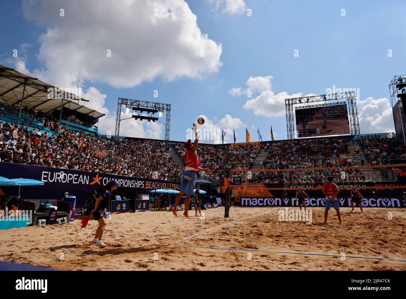 Munich, Germany. 21st Aug, 2022. Volleyball/Beach European