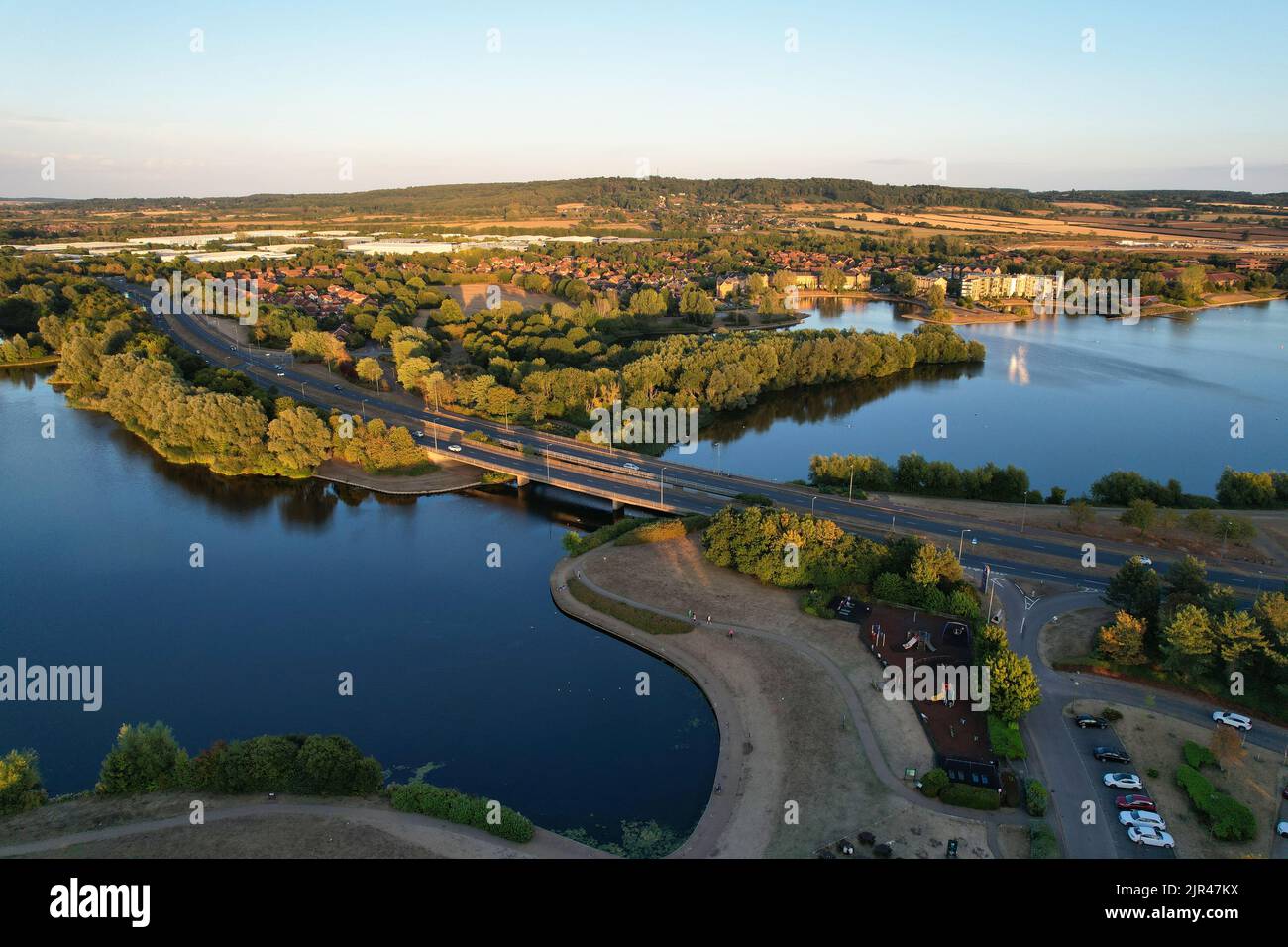 Milton keynes aerial town hires stock photography and images Alamy