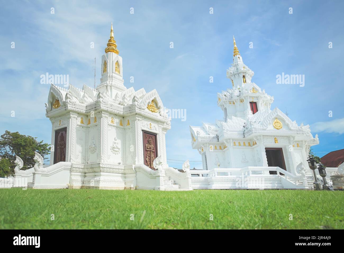 The beautiful scenery of  the famous Nakhon Si Thammarat City Pillar Shrine, Nakon Si Thammarat province, Thailand. Stock Photo