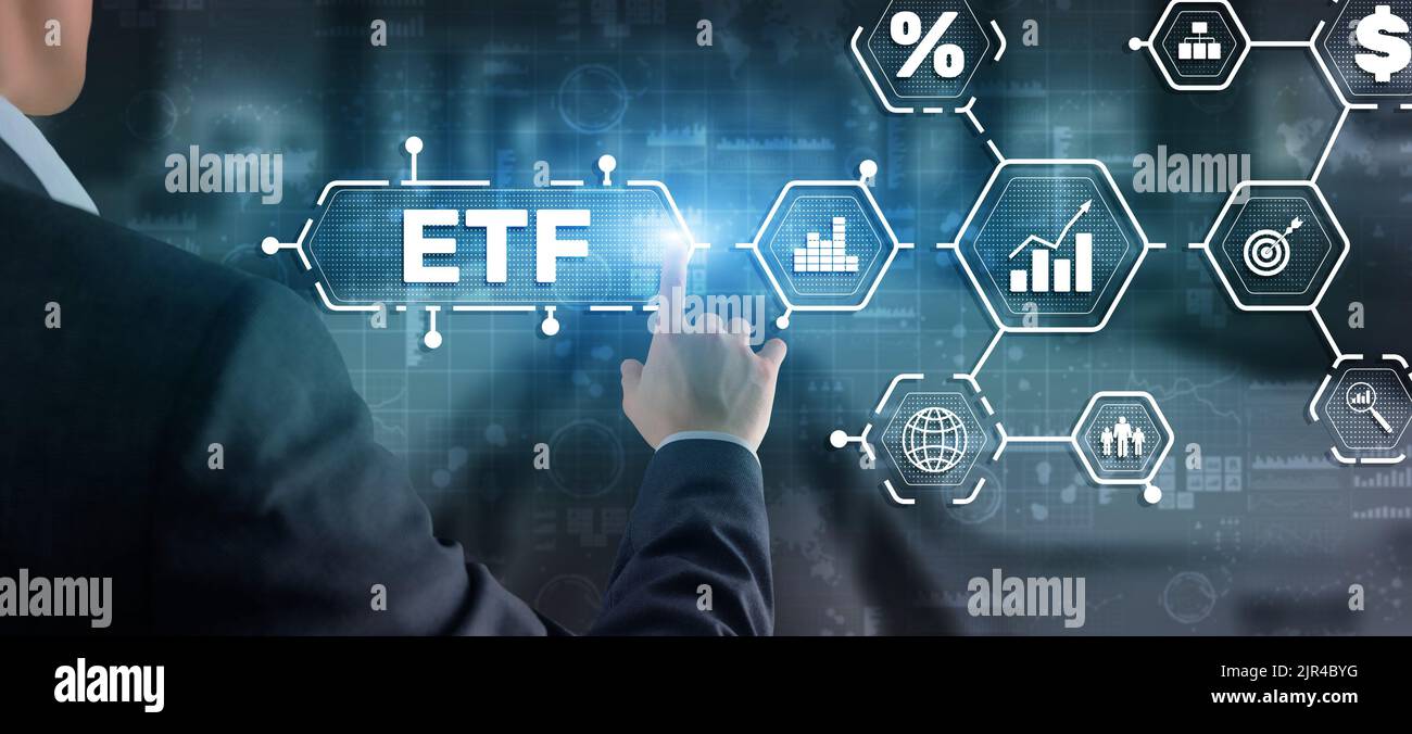 Exchange Traded Fund. Investor concept. ETF. Stock market index fund Stock Photo