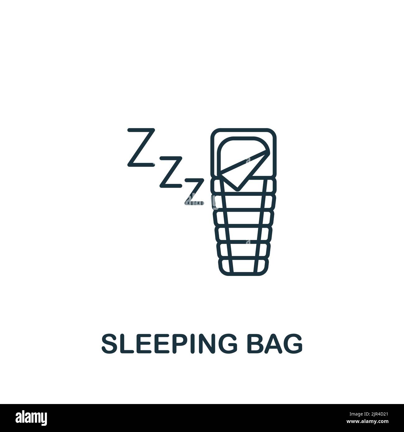 Sleeping Bag icon. Line simple line Outdoor Recreation icon for
