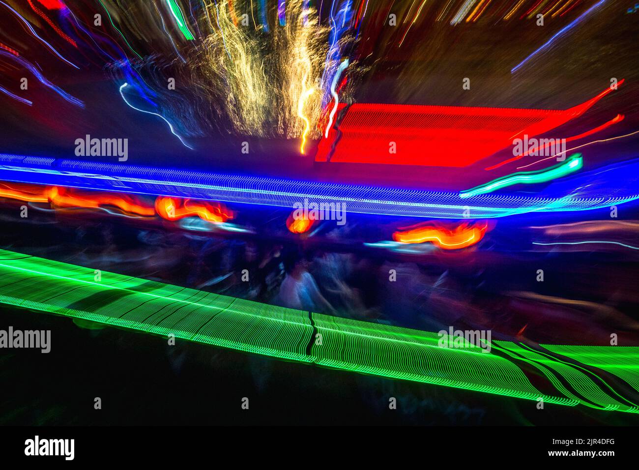 Bold Color Abstract Movement on a boat in Singapore Stock Photo Alamy