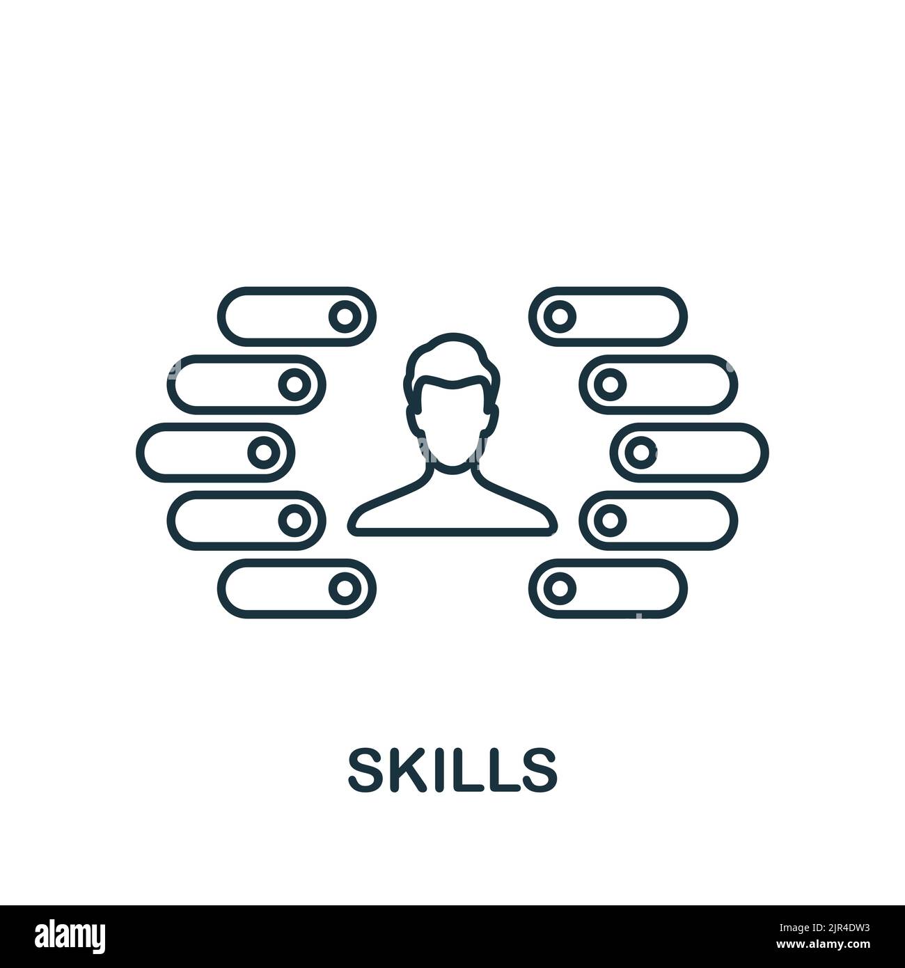 Skills icon. Line simple icon for templates, web design and ...