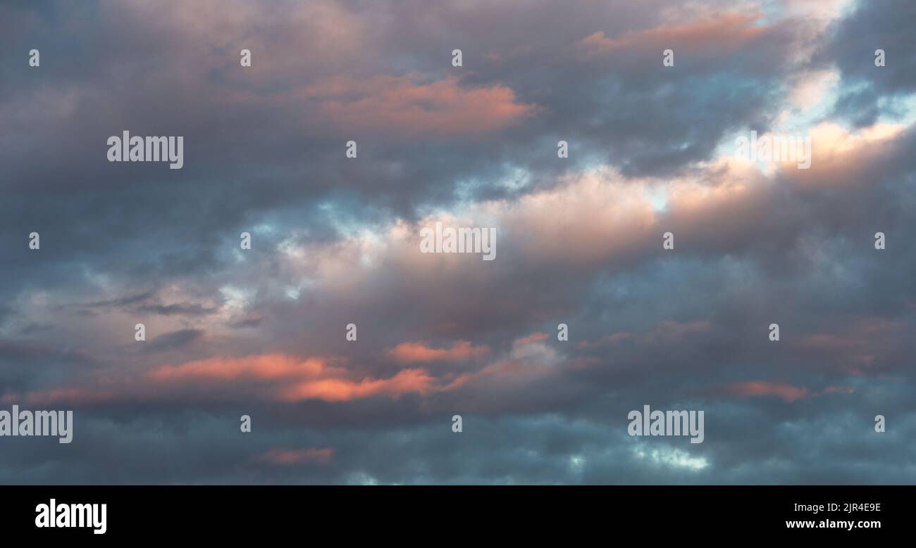 Only sky at dramatic sunset Stock Photo