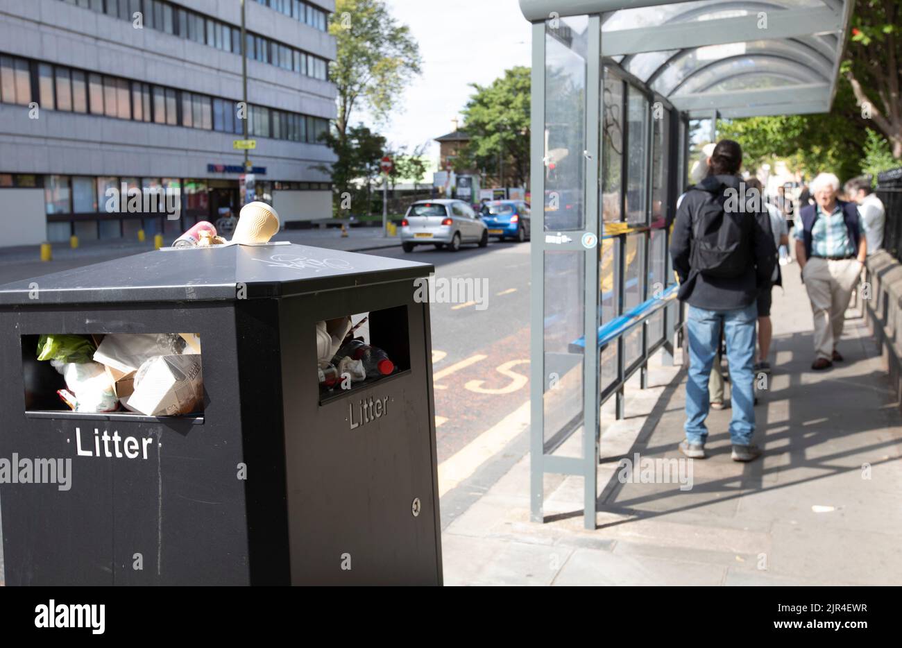 Bins overflow in capital of scotland hires stock photography and