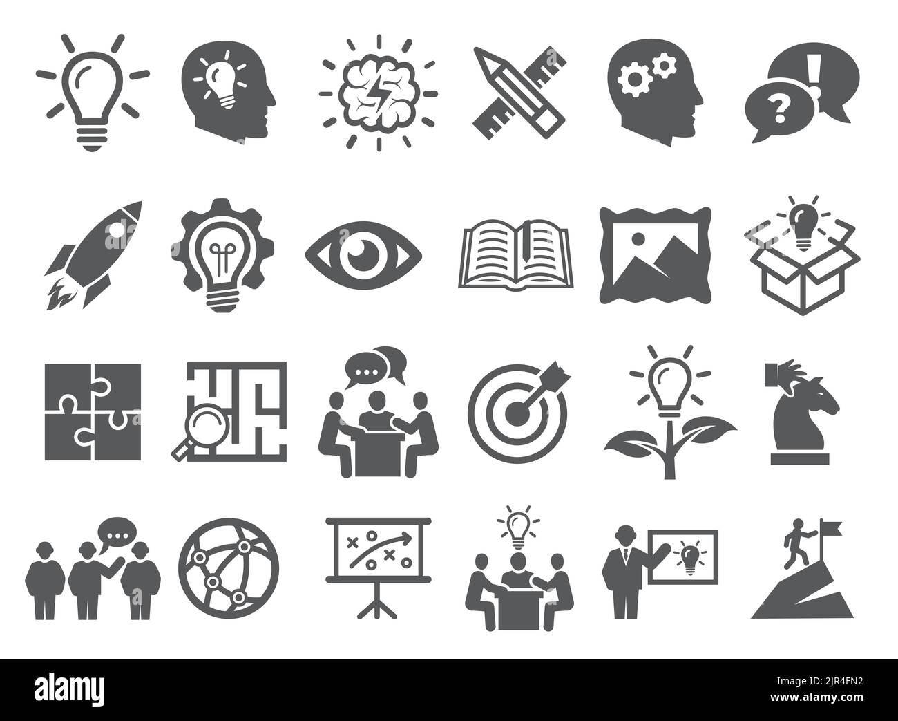 Creative icons set on white background Stock Vector