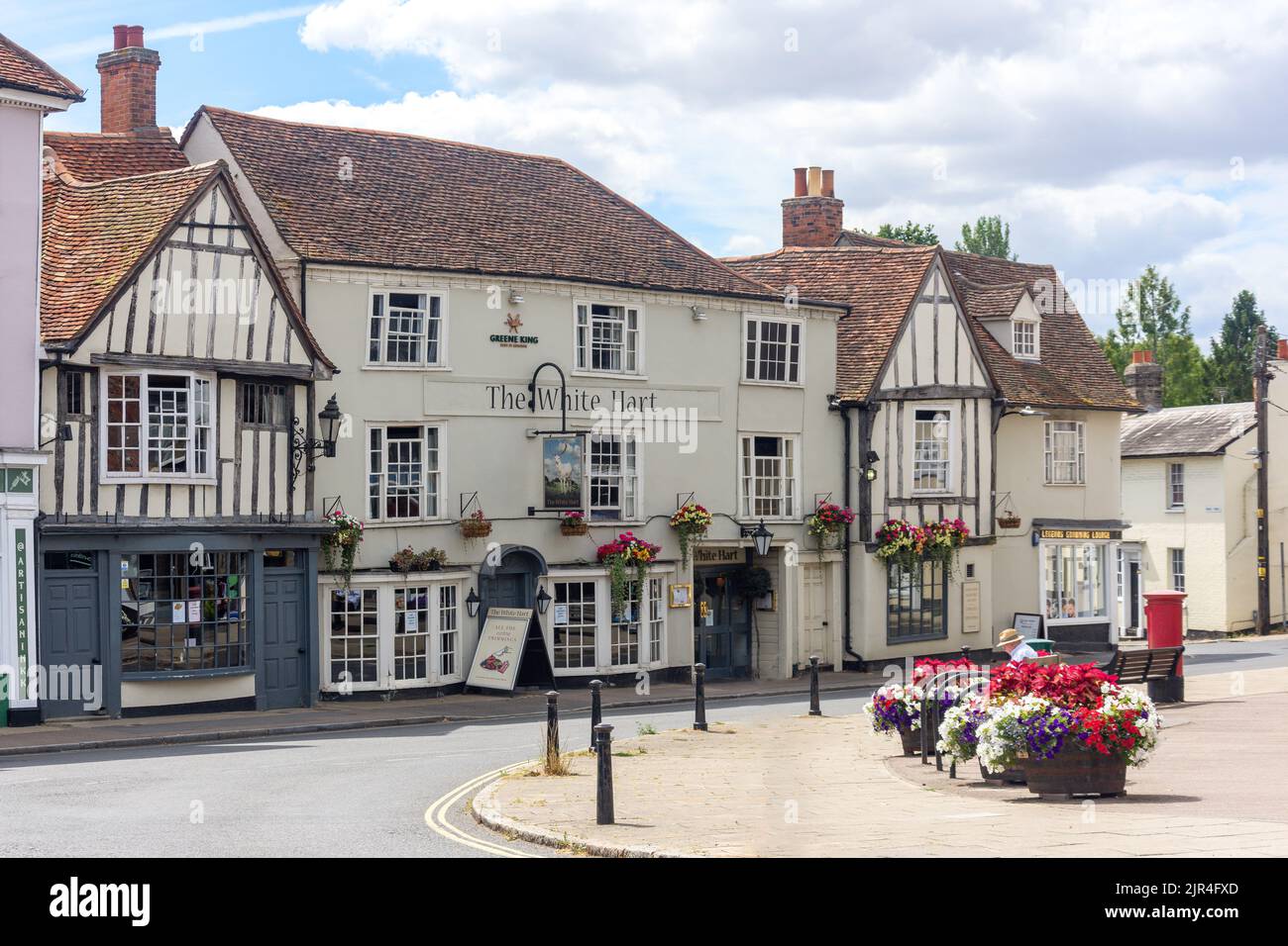 15th century The White Hart Pub, Market End, Coggeshall, Essex, England