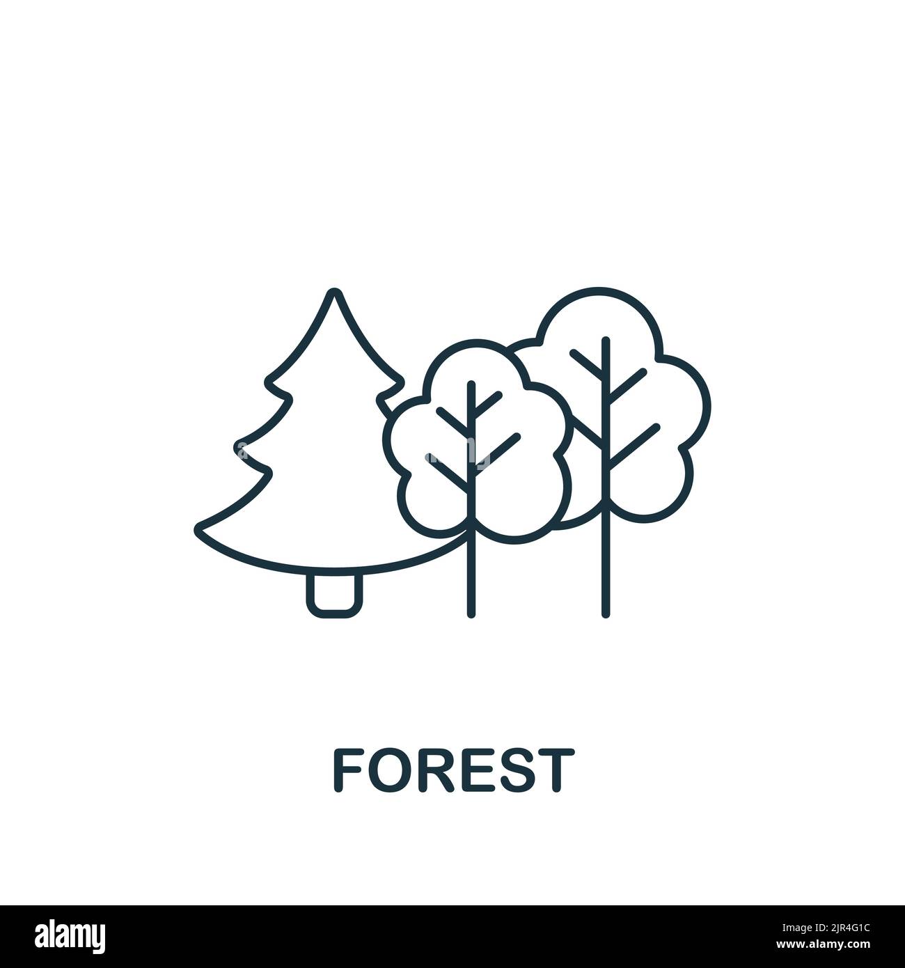 Forest icon. Line simple line Outdoor Recreation icon for templates ...