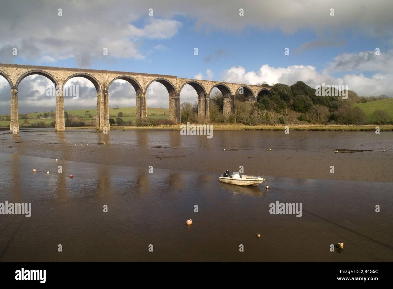 viaduct, St Germans, Cornwall Stock Photo