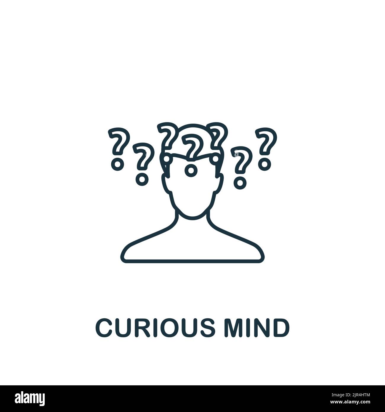 Curious Mind icon. Line simple Personality icon for templates, web ...