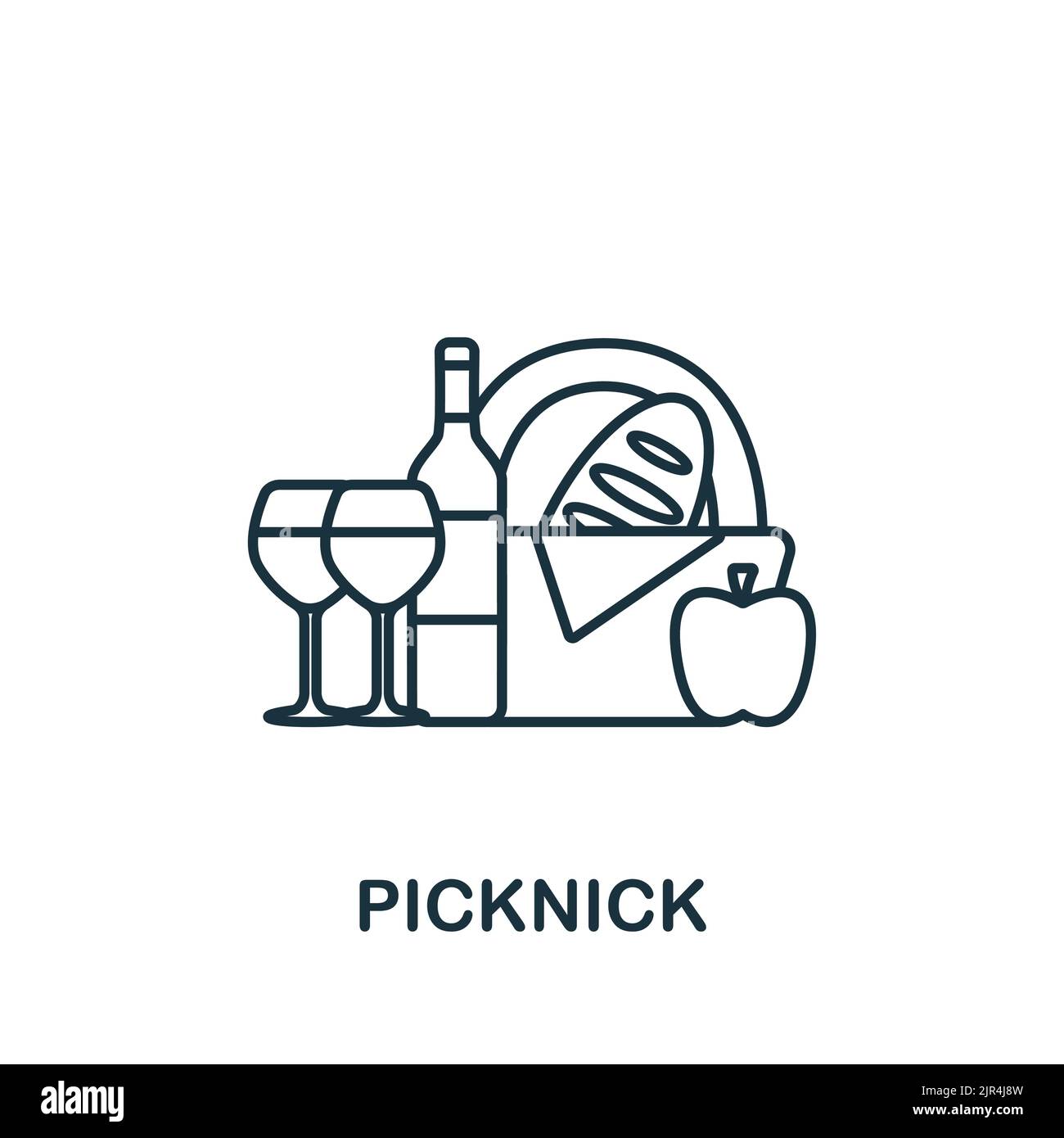 Picknick icon. Line simple line Outdoor Recreation icon for templates ...
