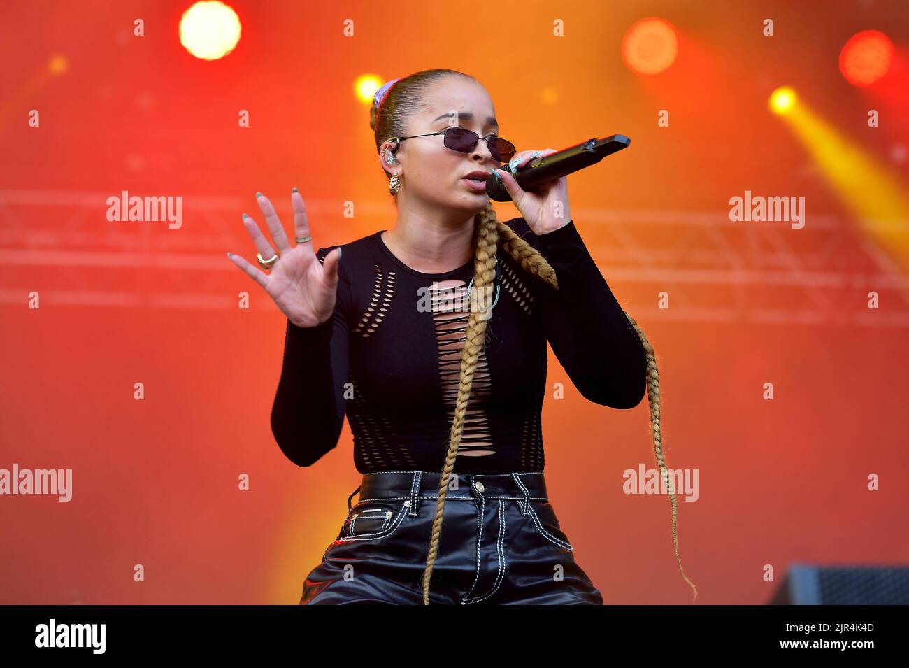 Ella Eyre, performing live at Hardwick live music festival Sunday 21st August 2022, England, UK Stock Photo