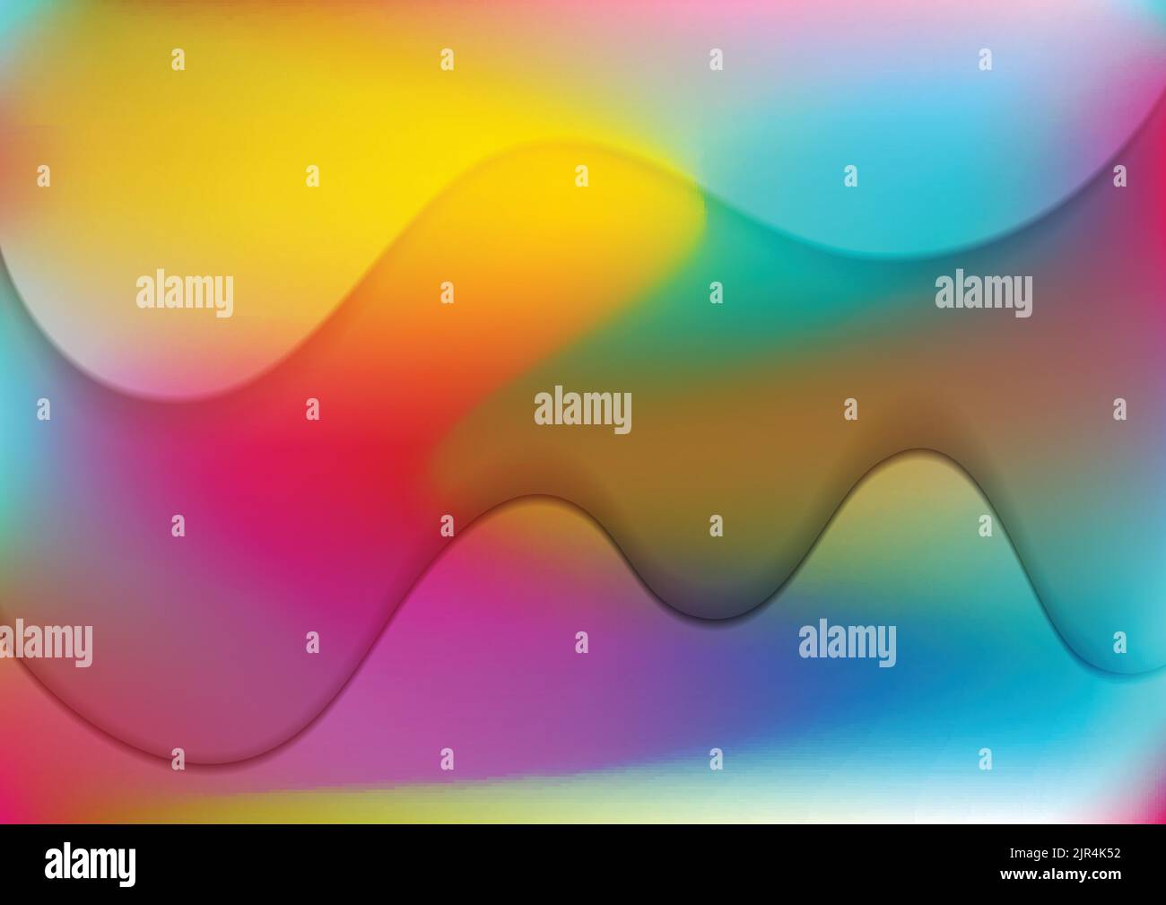 Vibrant liquid gradient, shiny waves abstract background. Vector design Stock Vector