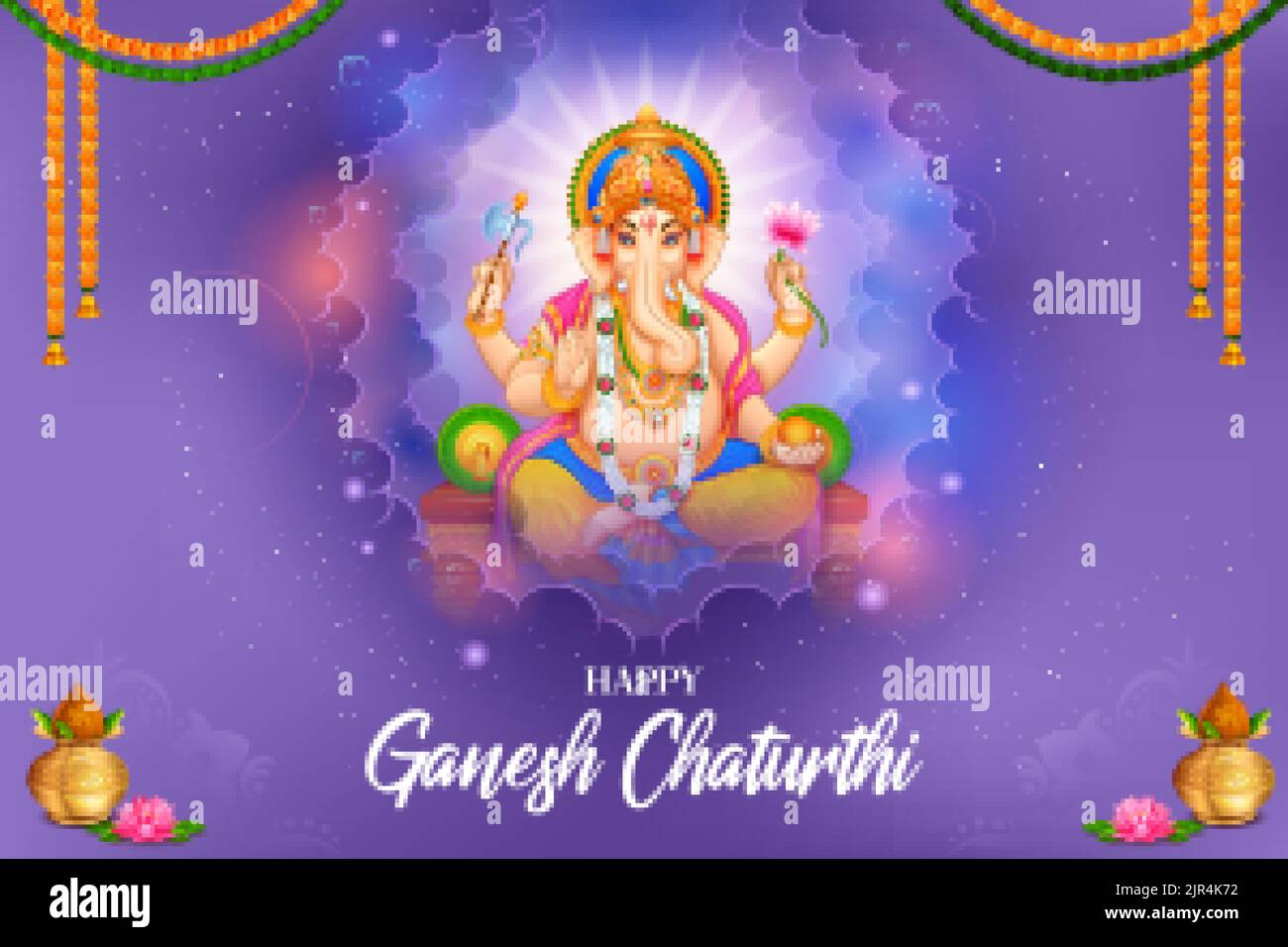 Lord Ganpati background for Ganesh Chaturthi festival of India Stock Vector  Image & Art - Alamy
