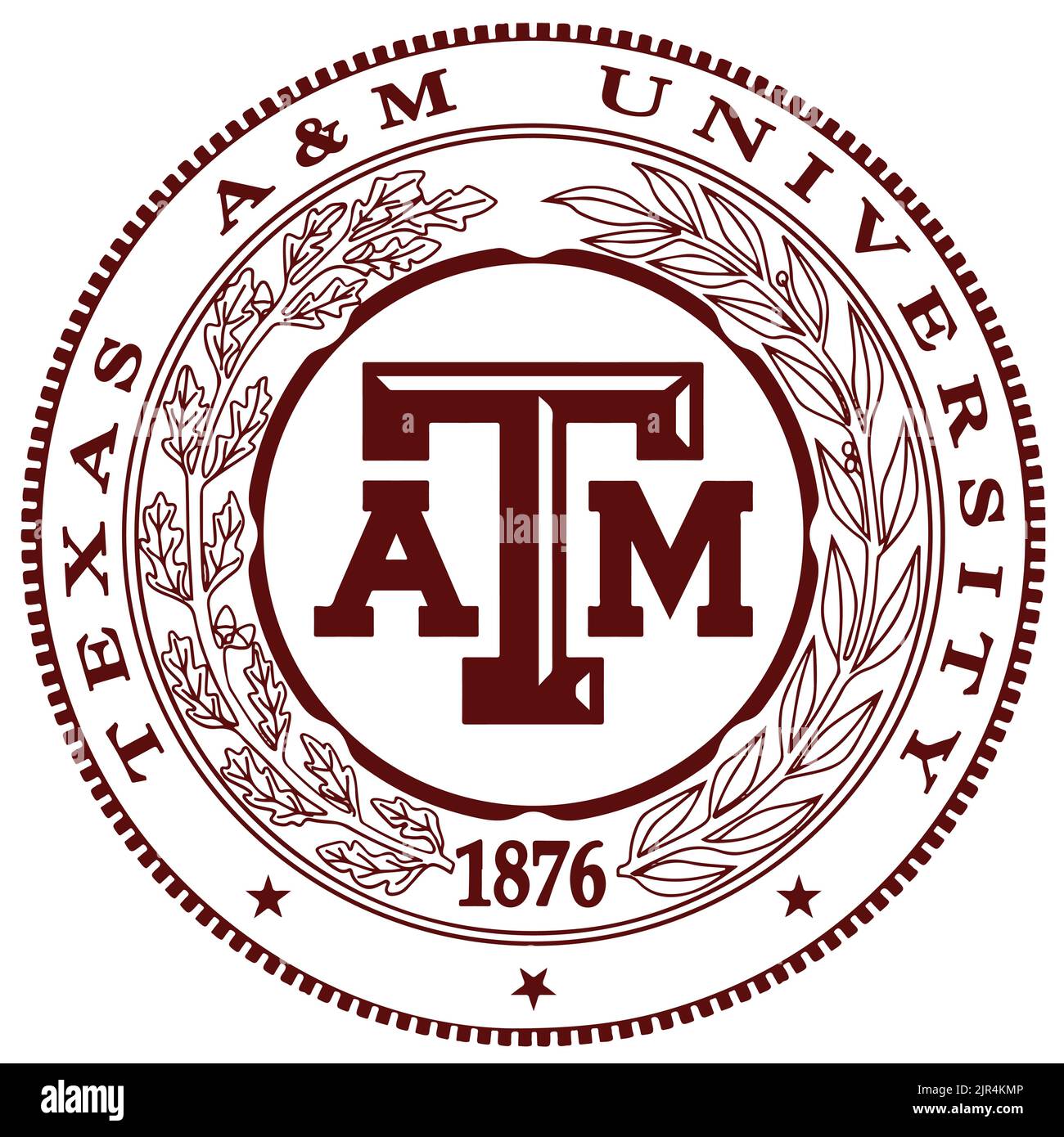 Seal and Logo of University Texas AM Stock Vector