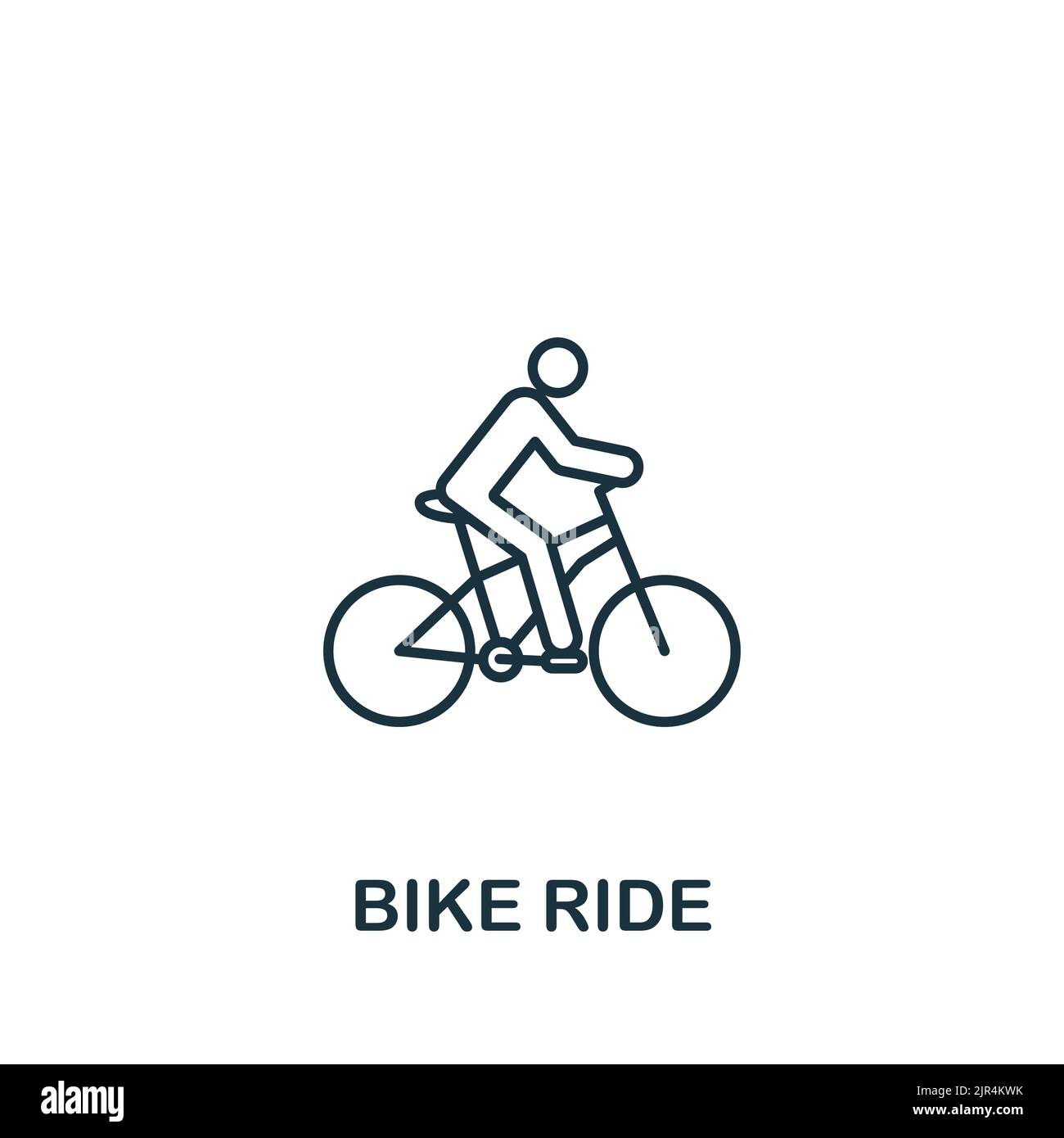 Bike Ride icon. Line simple line Outdoor Recreation icon for templates, web design and