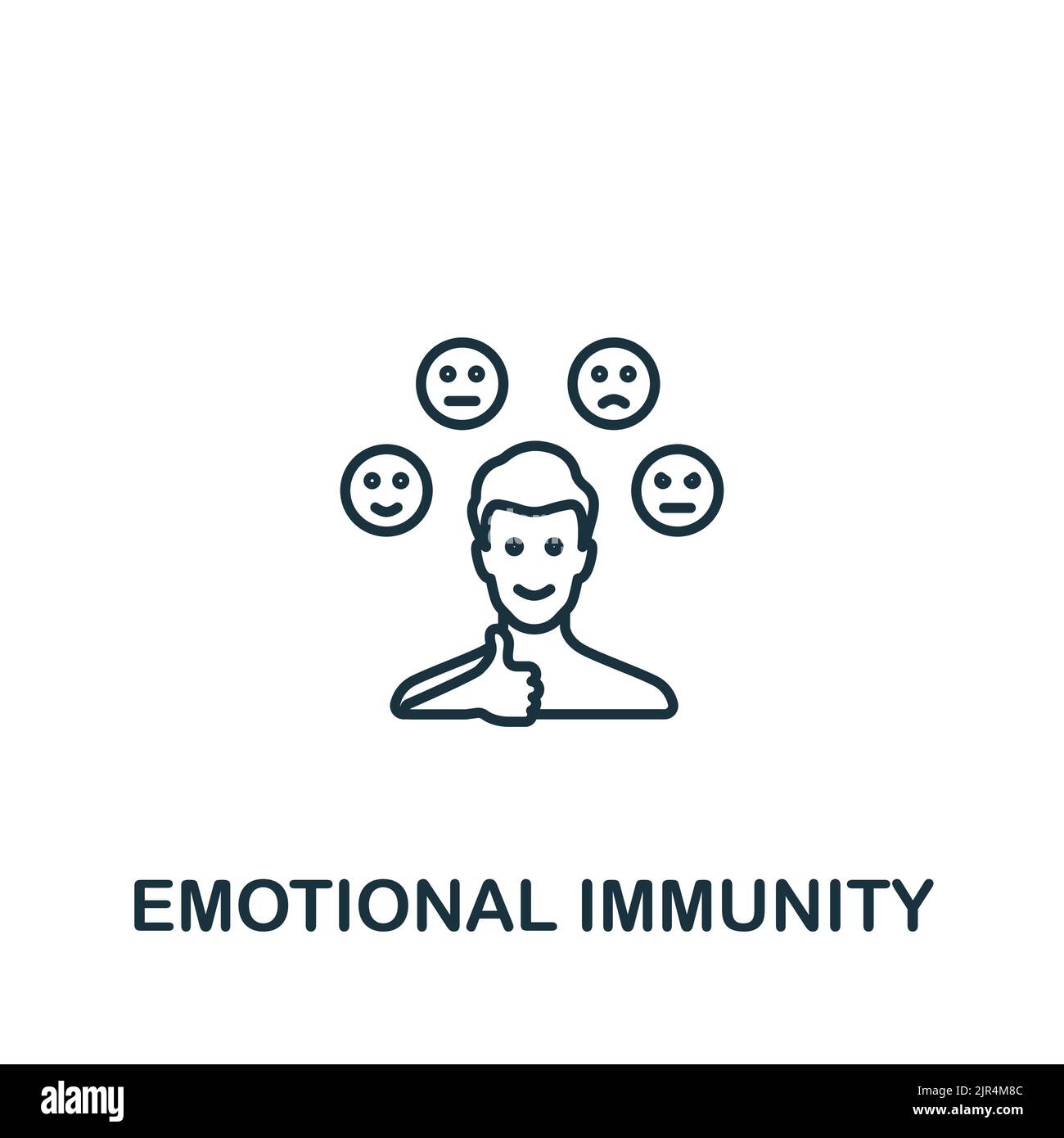 Emotional Immunity icon. Line simple icon for templates, web design and ...