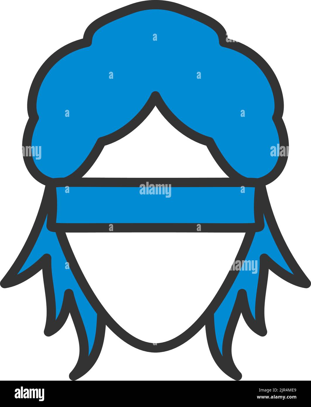 Femida Head Icon. Editable Bold Outline With Color Fill Design. Vector ...