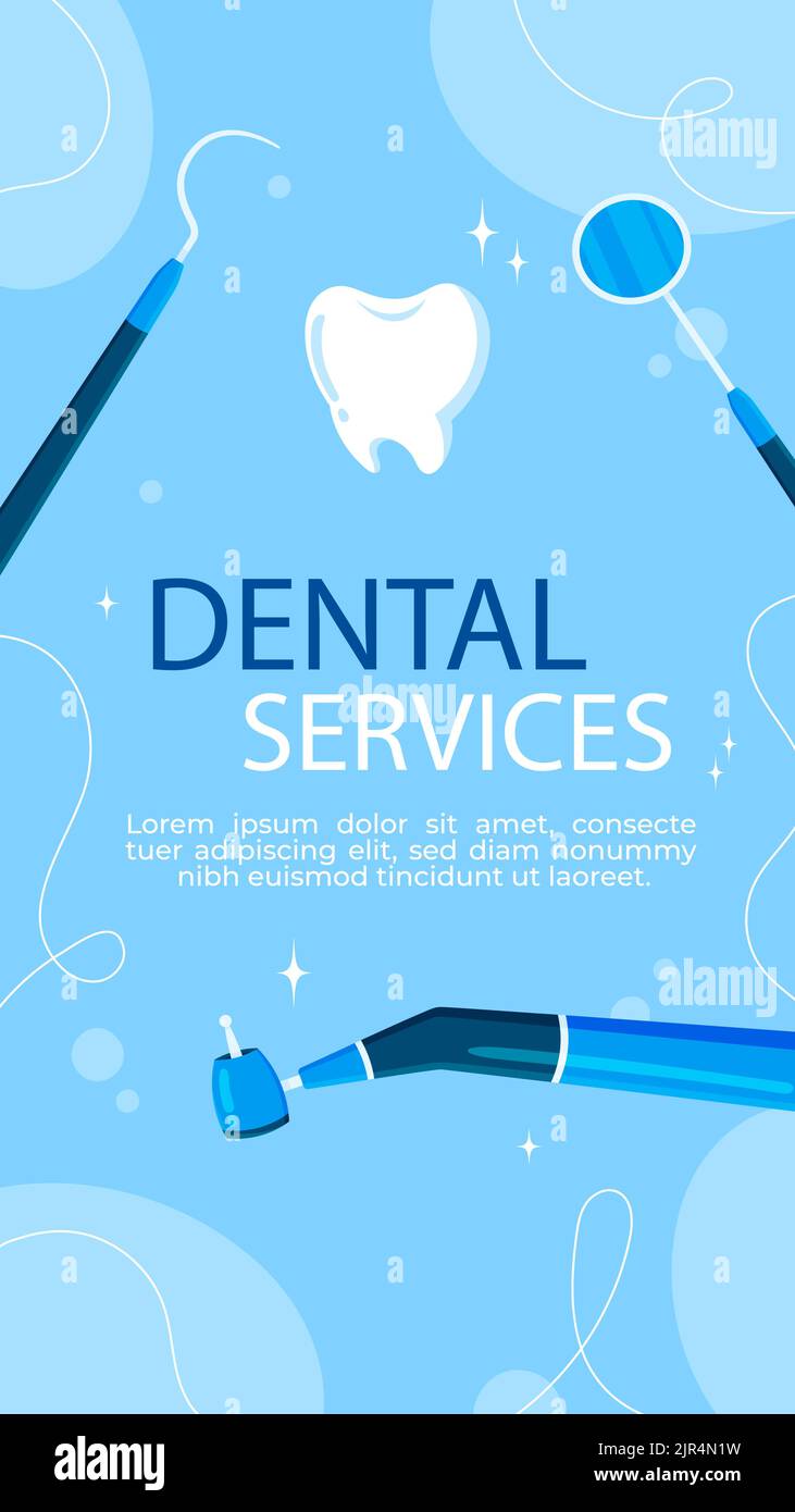 Flat dental clinic stories set Vector illustration Stock Vector Image ...