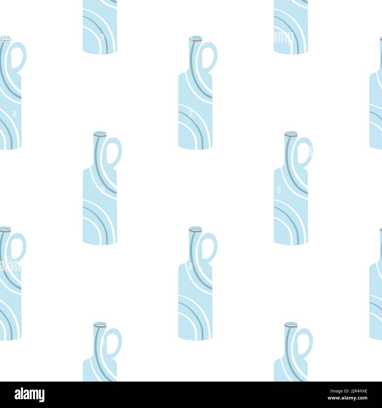 Painted clay bottles seamless pattern Stock Vector