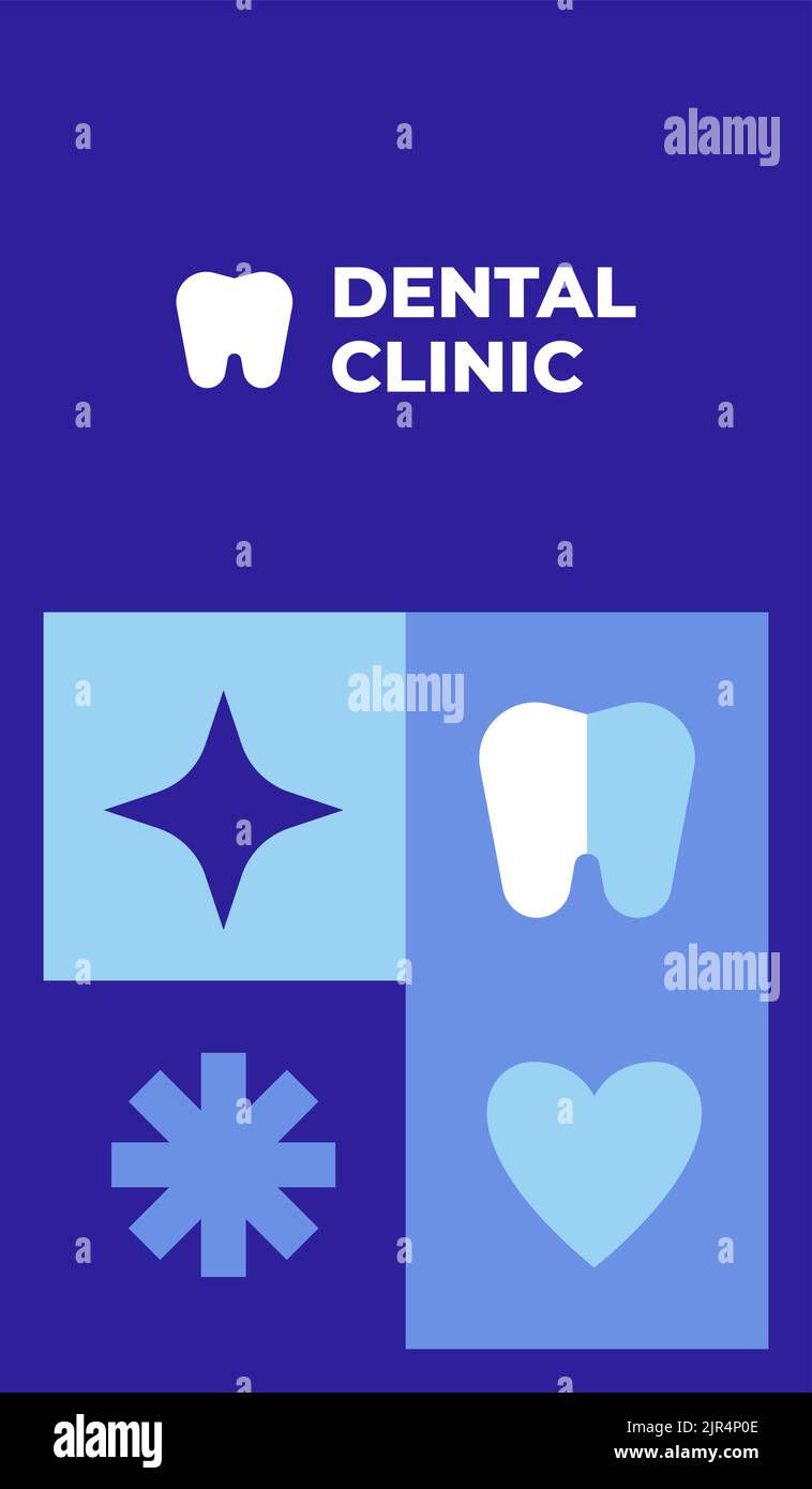 Dental clinic business card template design Vector illustration Stock ...
