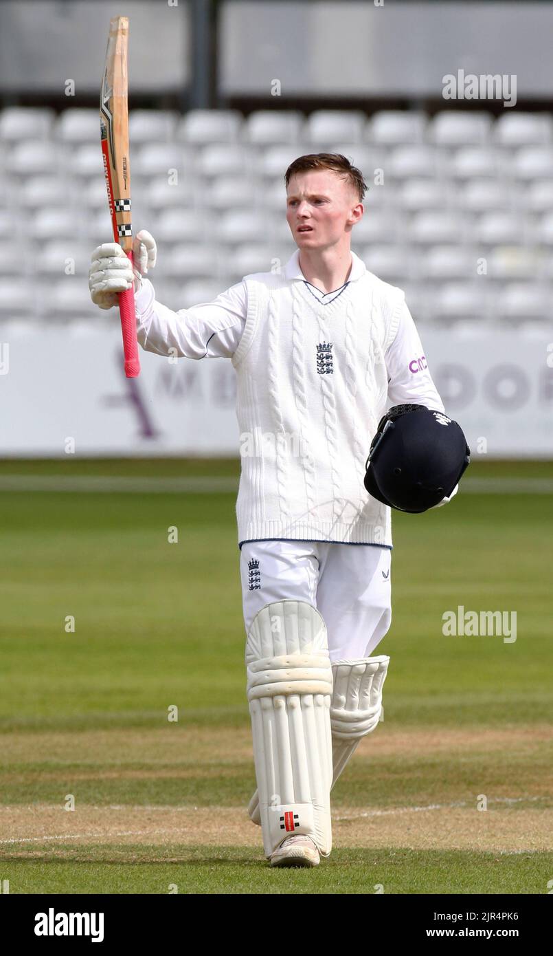 CHELMSFORD ENGLAND - AUGUST 21 :George Bell of England Under 19 ...