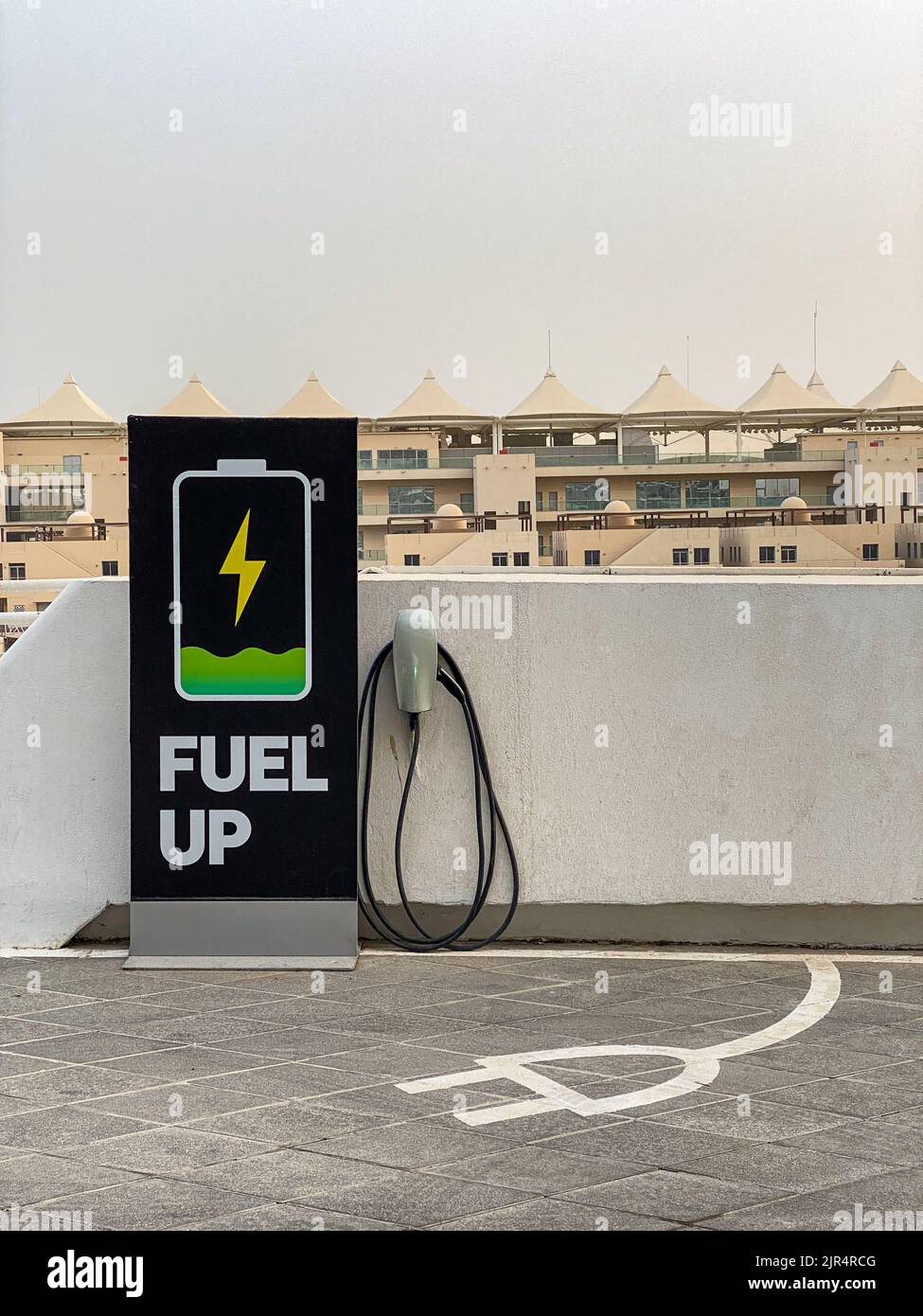Electric Vehicle Charge Station at the W hotel, Yas Island, Abu Dhabi