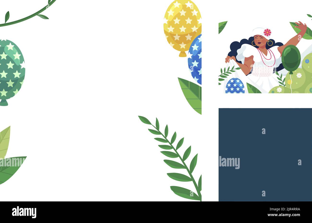 Flat sete de setembro posts set Vector illustration Stock Vector