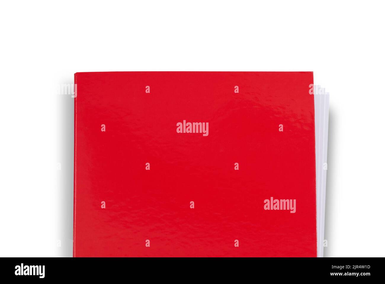 Red folder isolated on white. Shot from above Stock Photo Alamy