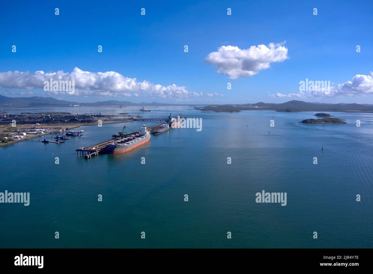 Aerial of Gladstone Queensland Australia Stock Photo Alamy