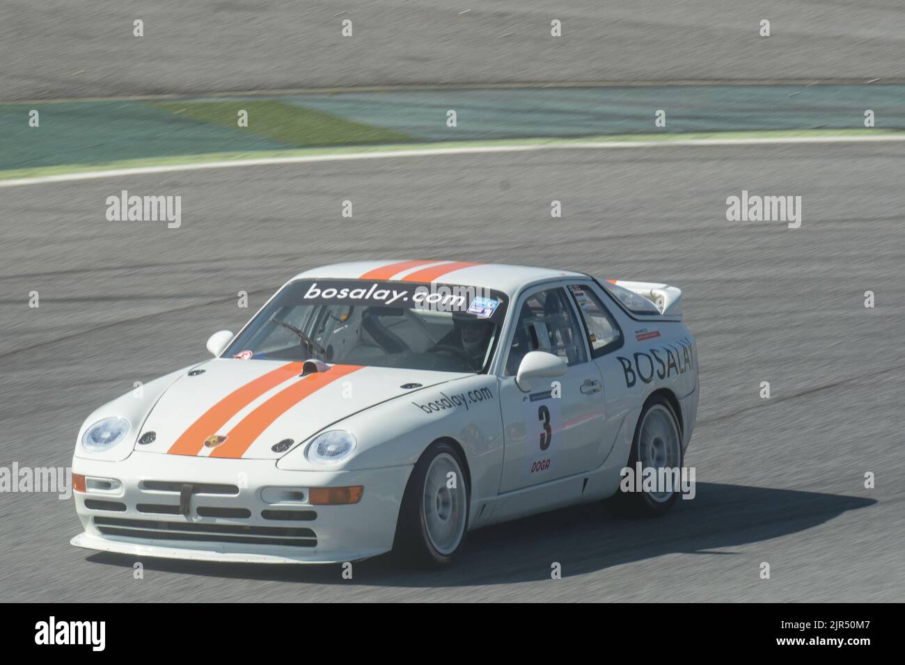 A classic Germany Porsche 968 sport car running in the race Stock Photo ...