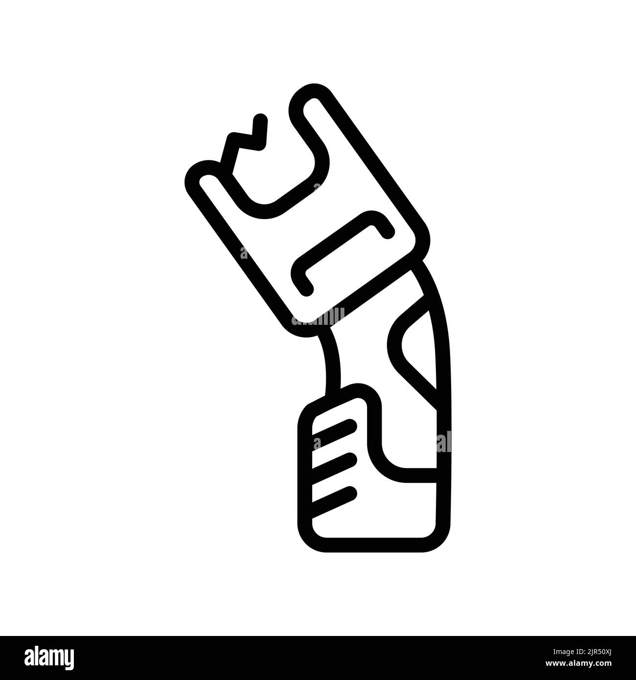 Stun gun olor line icon pictogram for web page stock vector image