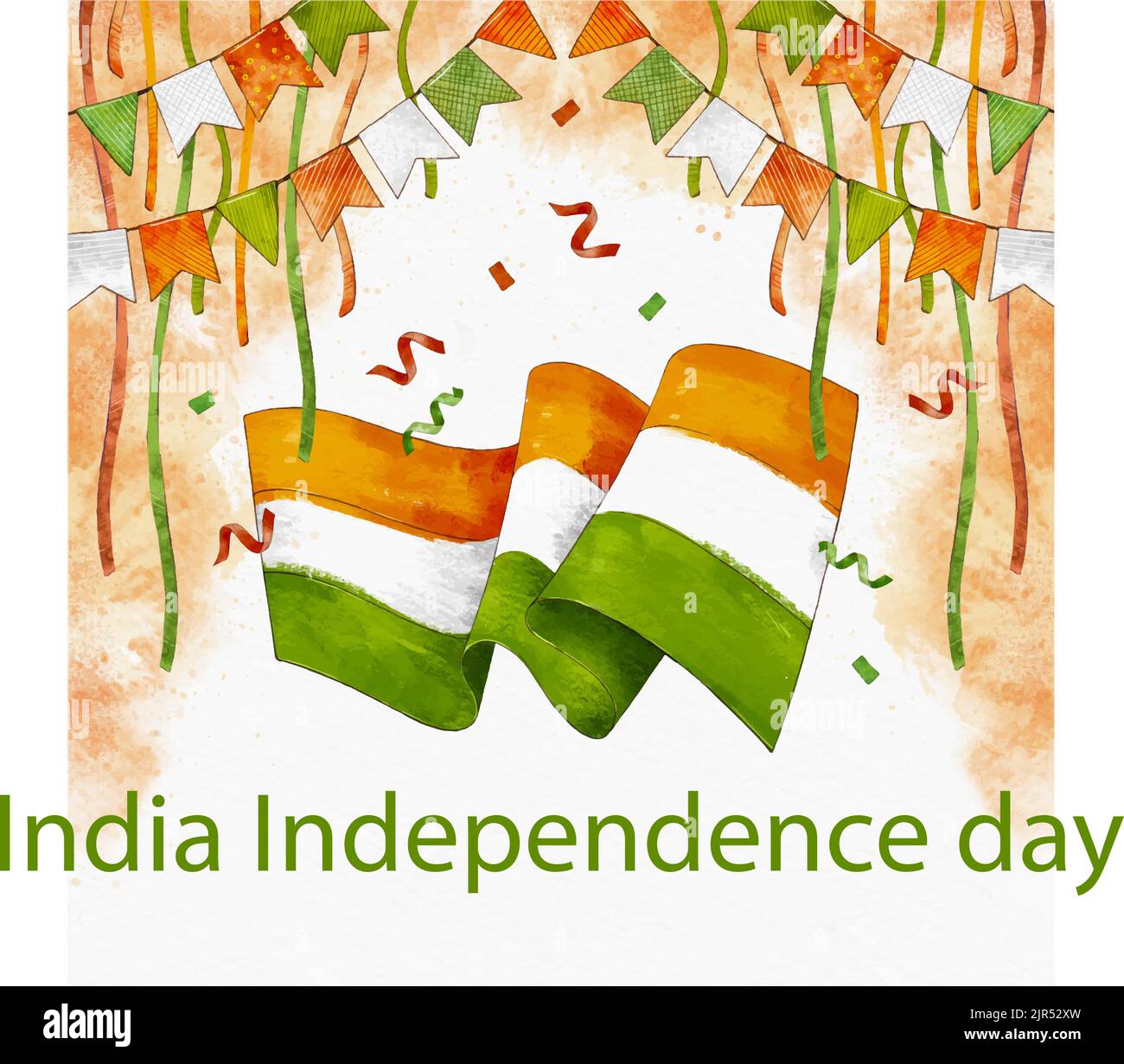 Gradient india independence day best Vector illustration Stock Vector