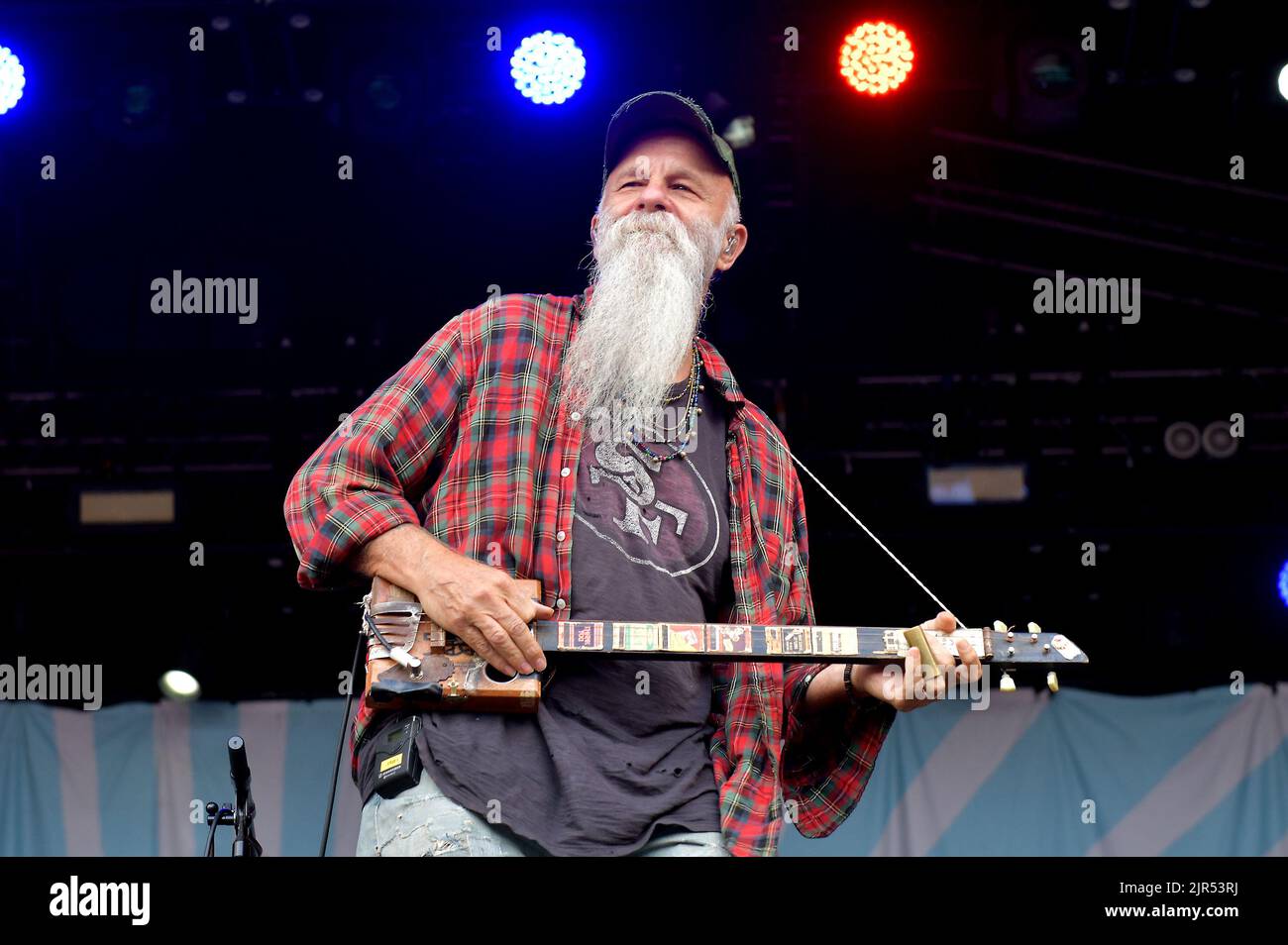 Seasick Steve, performing live at Hardwick live music festival Saturday 20th August 2022, England, UK Stock Photo