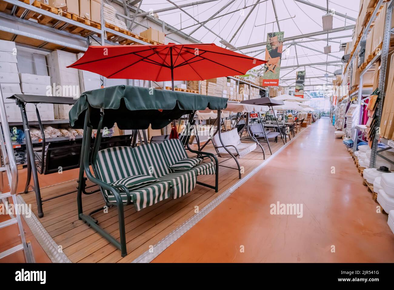 27 June 2022, Antalya, Turkey Garden furniture and equipment for sale