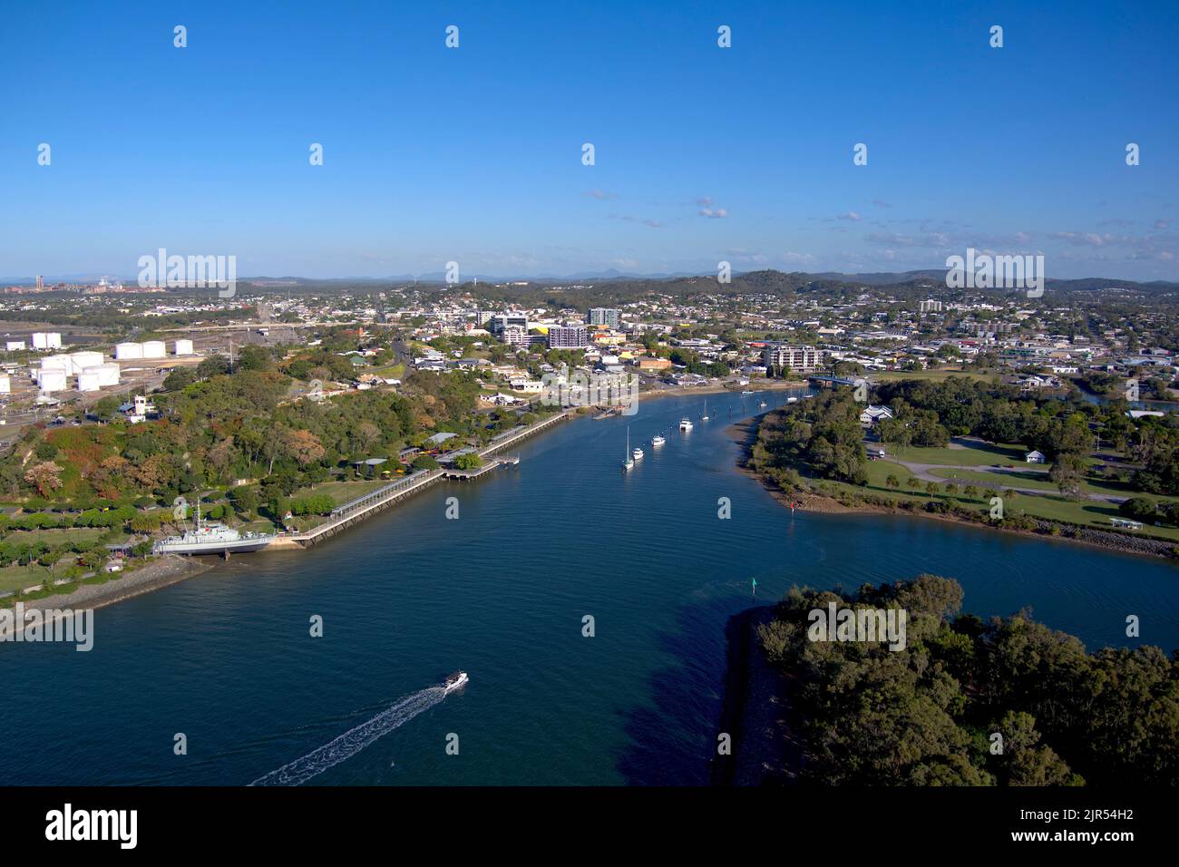 Aerial of Auckland Creek Gladstone Queensland Australia Stock Photo Alamy