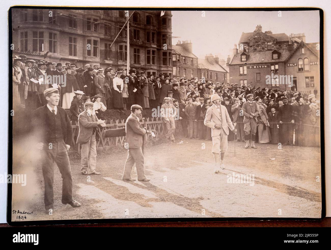 A photograph dated 1894 of A J Balfour on the Old Course at St Andrews