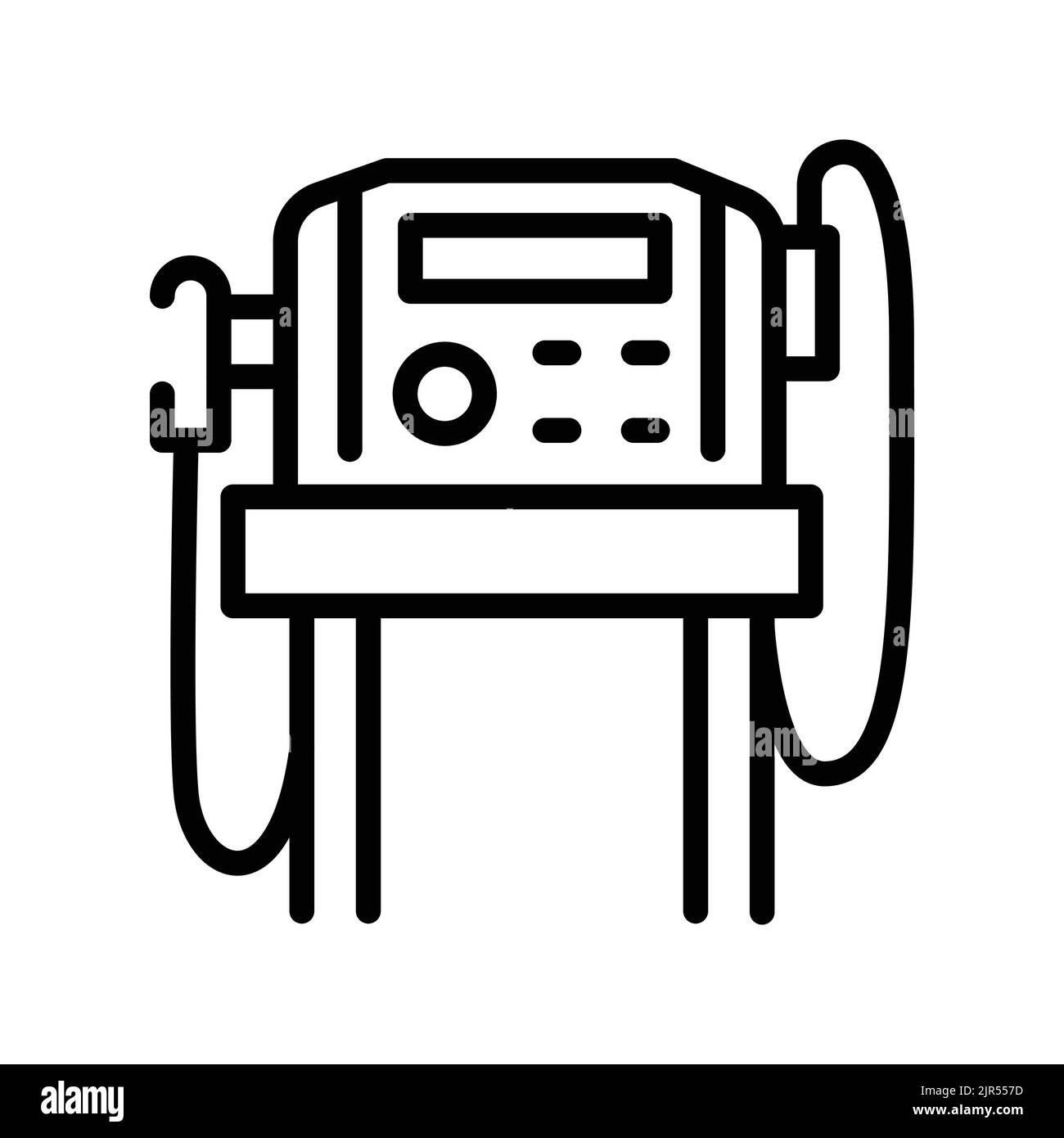 Combination physiotherapy machine sign olor line icon. Physiotherapy
