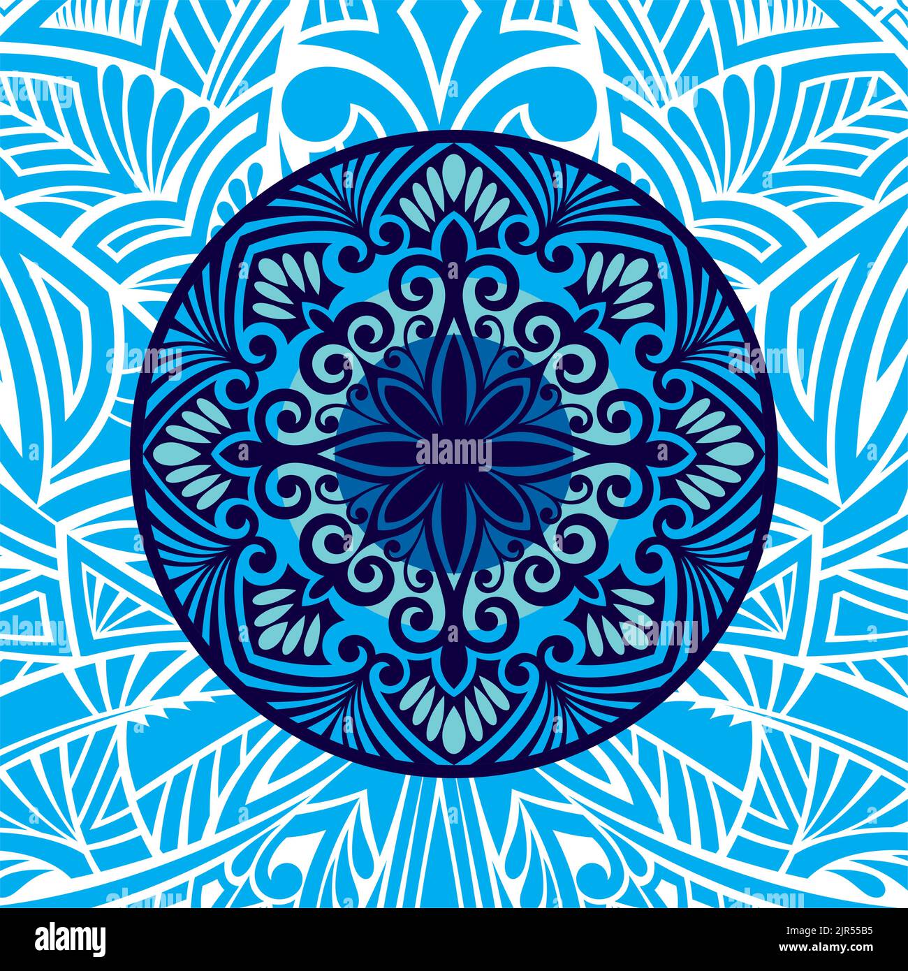 Mandala banner. Decorative flower mandala background with place for ...