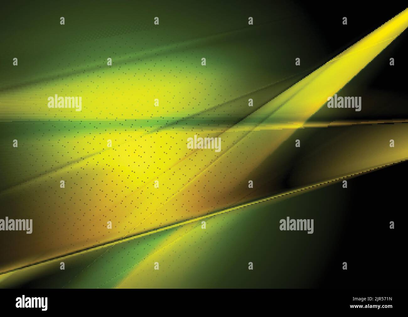 Dark green and yellow abstract shiny background. Vector design Stock