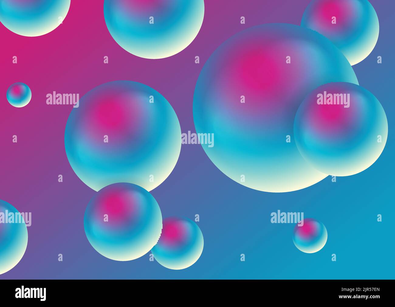 Bright blue and purple bubbles abstract modern vector background Stock Vector