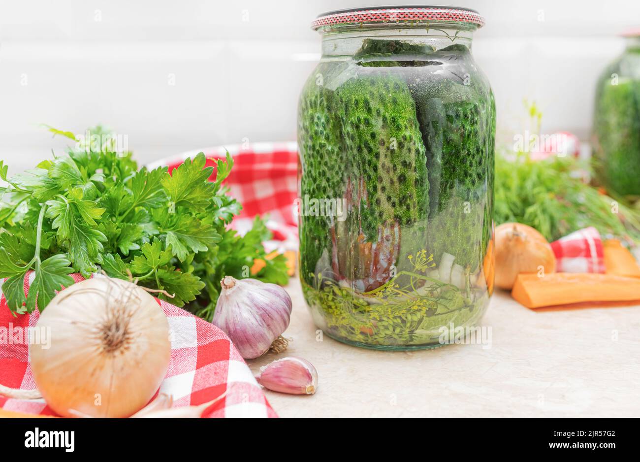Pickle Cucumber pickle process hi-res stock photography and images - Alamy