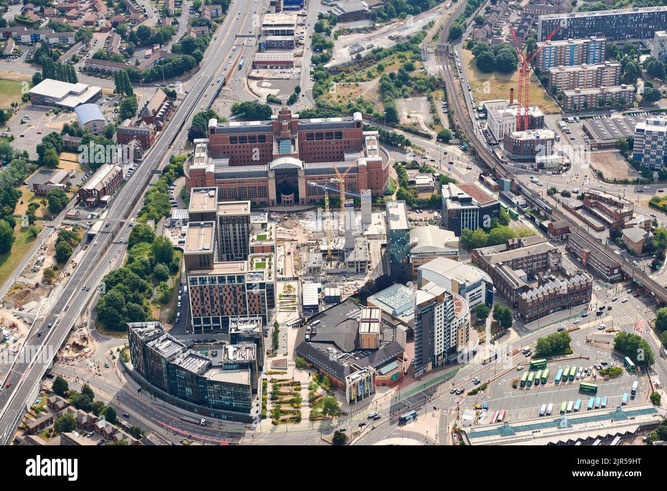 An aerial photograph of the Department of Health at Quarry House