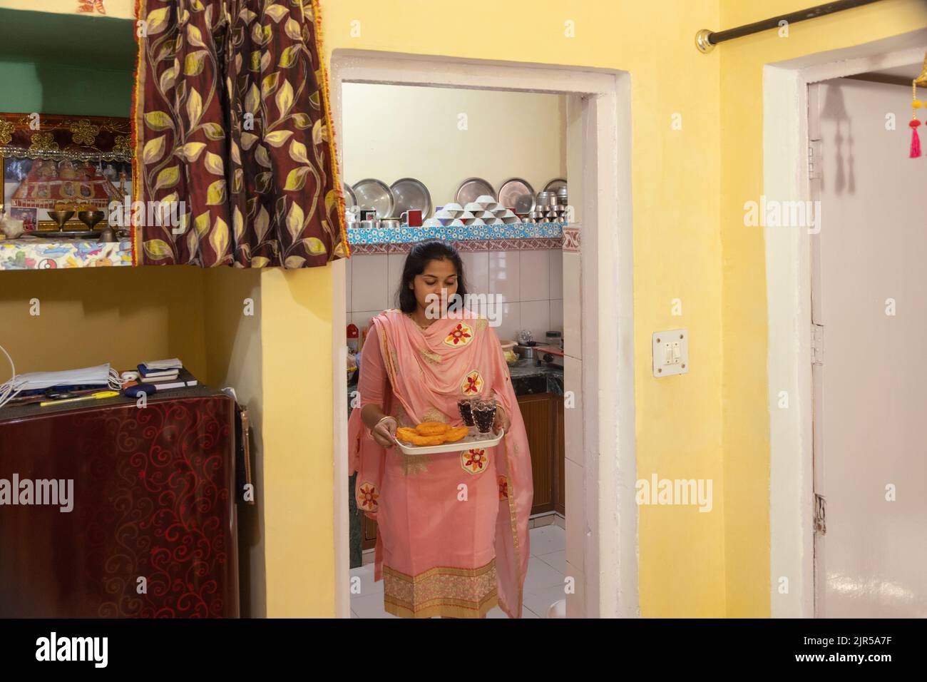 Indian family food tray hi-res stock photography and images - Alamy