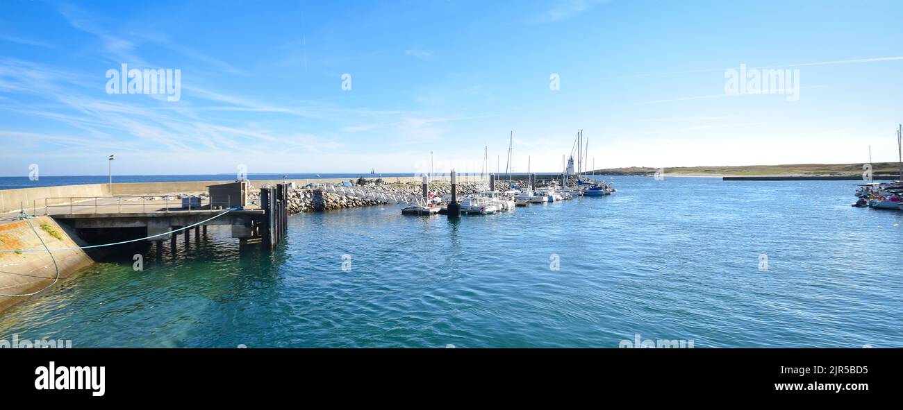 Port d'Hoedic, port Argol (Bretagne, golfe du Morbihan. Ouest France) Stock Photo