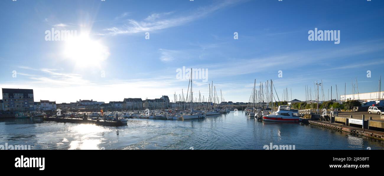 Port de la Turballe (Bretagne, golfe du Morbihan. Ouest France) Stock Photo