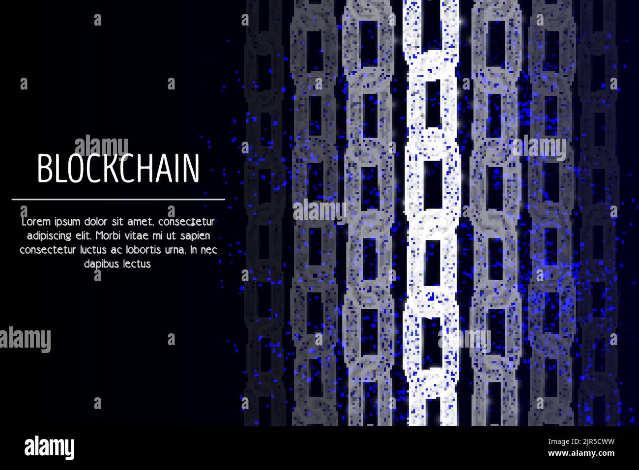 Vector polygonal art style iron chains. Low poly wireframe mesh with ...