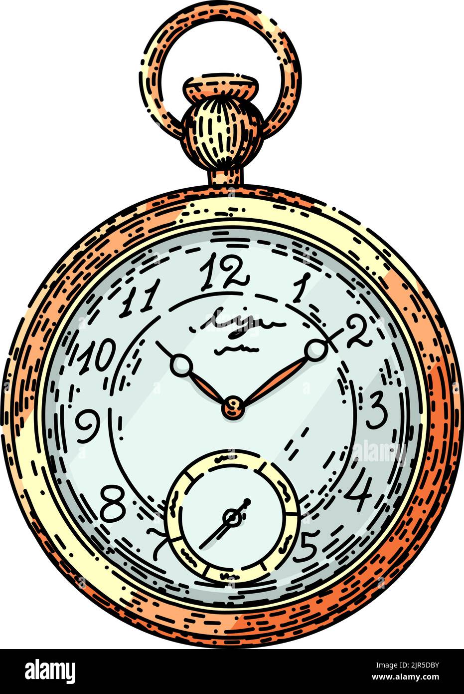 stopwatch pocket sketch hand drawn vector Stock Vector Image & Art - Alamy